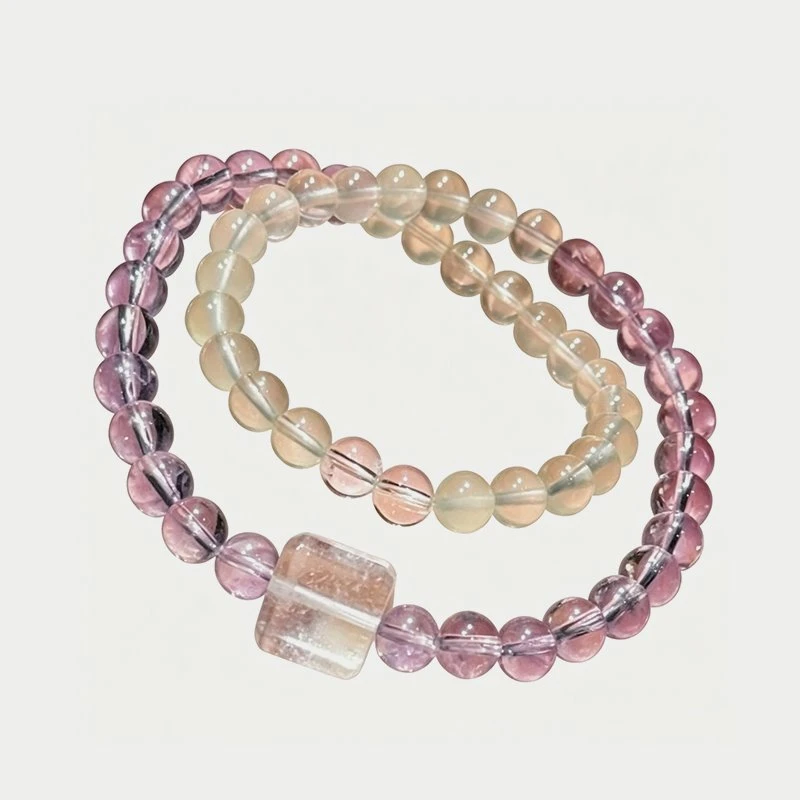 Amethyst Citrine Wrap Crystal Bracelet