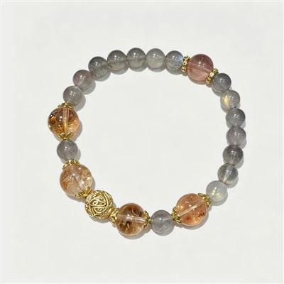 Citrine Crystal Beaded Bracelet